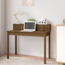 Desk White 110x50x93 cm Solid Wood Pine