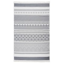 Rug Grey and White 120x180 cm Cotton