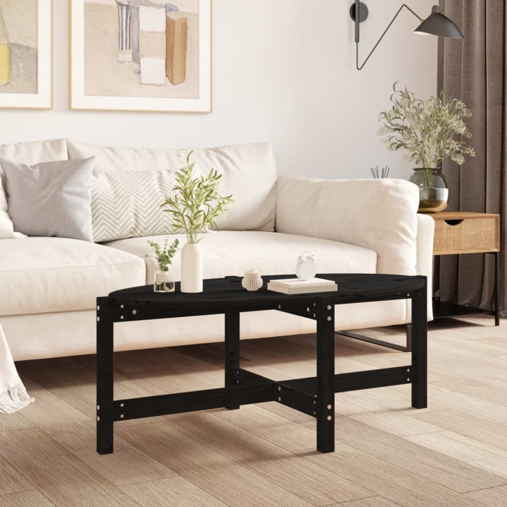 Coffee Table White 118x63x45 cm Solid Wood Pine