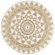 Handmade Rug Jute with Print Polka Dot 120 cm