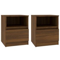 Bed Cabinets 2 pcs High Gloss Black 40x40x50 cm Engineered Wood