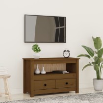TV Cabinet Grey 79x35x52 cm Solid Wood Pine