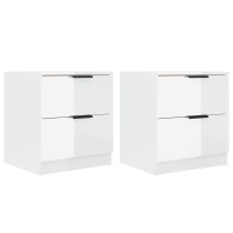 Bedside Cabinets 2 pcs Smoked Oak Engineered Wood