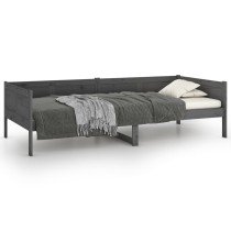 Day Bed Grey Solid Wood Pine 90x200 cm