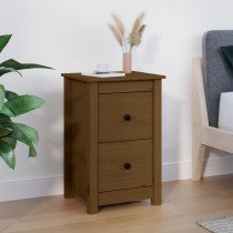 Bedside Cabinets 2 pcs Black 40x35x61.5 cm Solid Wood Pine