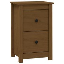 Bedside Cabinets 2 pcs Black 40x35x61.5 cm Solid Wood Pine