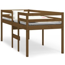 High Sleeper Bed 75x190 cm Small Single Solid Wood Pine