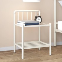Bedside Cabinets 2 pcs Pink and Transparent Metal and Glass