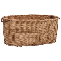 Firewood Basket with Carrying Handles 58x42x29 cm Natural Willow