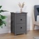 Bedside Cabinets 2 pcs Black 40x35x61.5 cm Solid Wood Pine