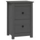 Bedside Cabinets 2 pcs Black 40x35x61.5 cm Solid Wood Pine