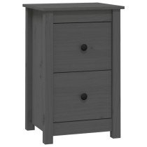 Bedside Cabinets 2 pcs Black 40x35x61.5 cm Solid Wood Pine