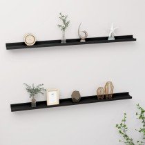 Wall Shelves 2 pcs Concrete Grey 40x9x3 cm