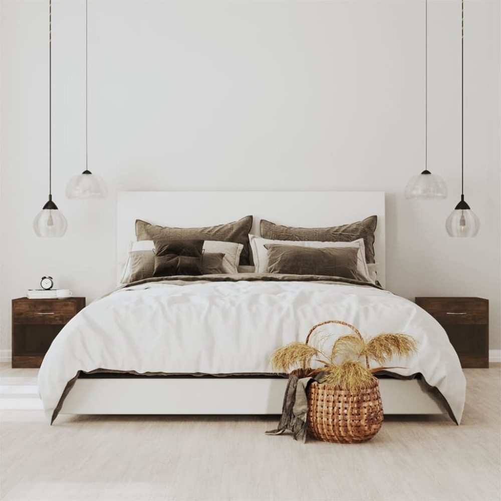 Bedside Cabinets 2 pcs with Drawer Grey Sonoma