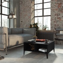 Coffee Table High Gloss Grey 60x60x30 cm Engineered Wood