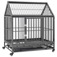 Dog Cage with Wheels and...