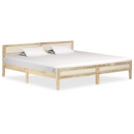 Bed Frame Solid Mango Wood...