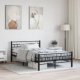 Bed Frame White Metal 140x200 cm