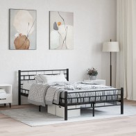 Bed Frame White Metal...