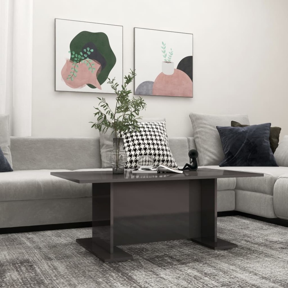 Coffee Table Concrete Grey 103.5x60x40 cm Engineered Wood