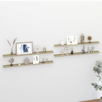 Wall Shelves 2 pcs Concrete Grey 40x9x3 cm