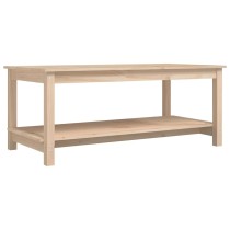 Coffee Table Grey 110x55x45 cm Solid Wood Pine