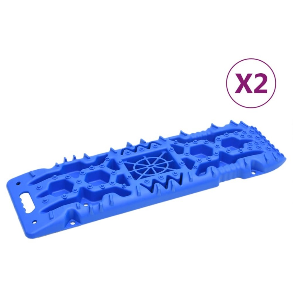 Traktionsmatten 2 Stk. Schwarz 107x31x7 cm Nylon