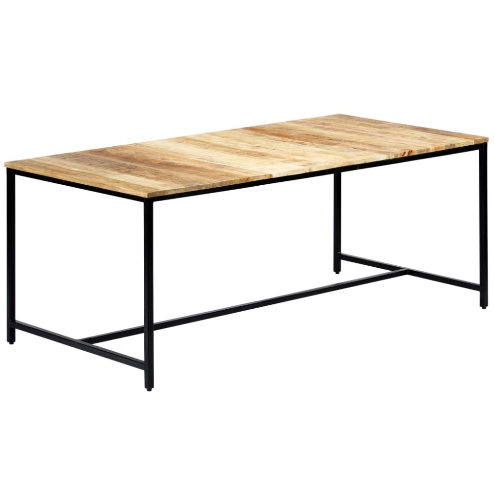 Esstisch 120 x 60 x 75 cm Massives Raues Mangoholz