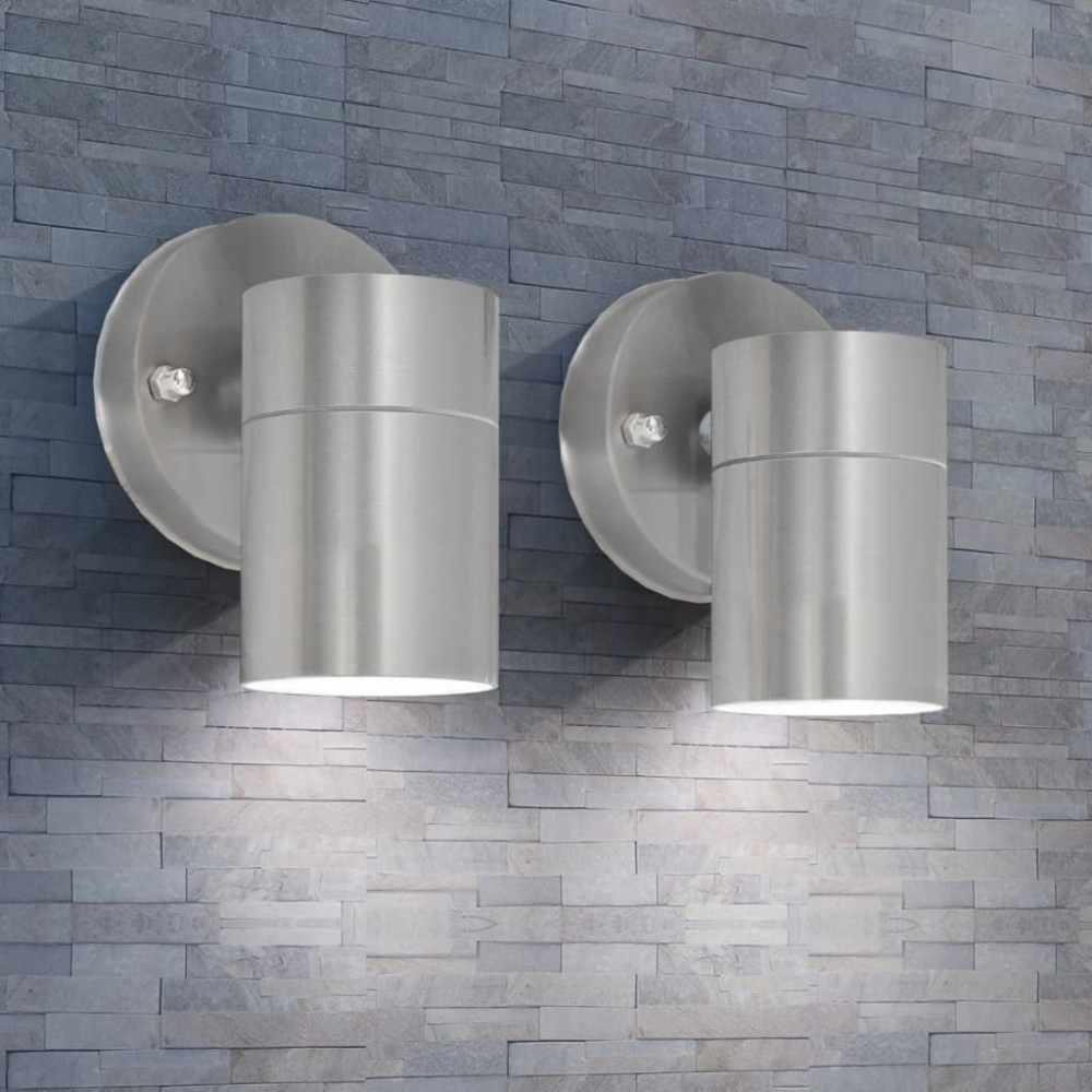 Outdoor Wall Lights 2 pcs Stainless Steel Up/Downwards