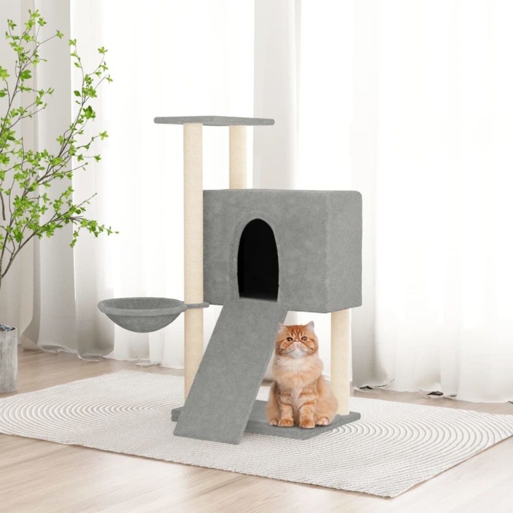 Cat Tree with Sisal Scratching Posts Cream 96 cm