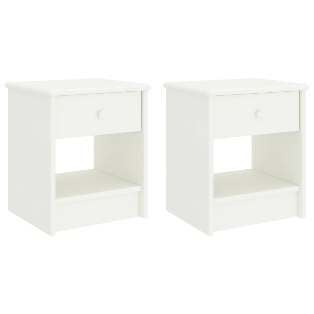 Bedside Cabinet Light Wood 35x30x40 cm Solid Pinewood