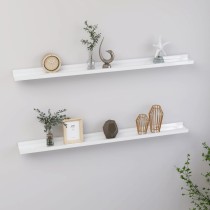 Wall Shelves 2 pcs Concrete Grey 40x9x3 cm