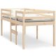 High Sleeper Bed 75x190 cm Small Single Solid Wood Pine