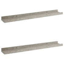 Wall Shelves 2 pcs Concrete Grey 40x9x3 cm