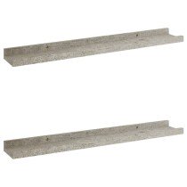 Wall Shelves 2 pcs Concrete Grey 40x9x3 cm