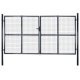 Mesh Garden Gate Galvanised Steel 289x200 cm Grey