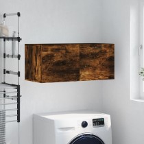 Wall Cabinet Smoked Oak 100x36.5x35 cm Engineered Wood