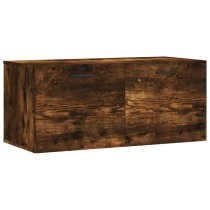 Wall Cabinet Smoked Oak 100x36.5x35 cm Engineered Wood