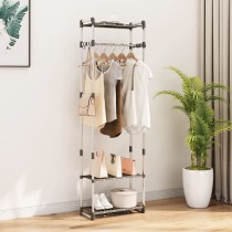 3-Tier Clothes Rack Silver 59x29x192 cm Aluminium