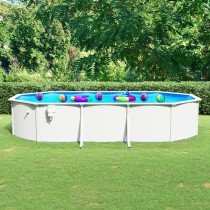 Swimming Pool with Safety Ladder 490x360x120 cm