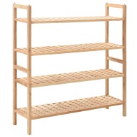 Shoe Rack Solid Walnut Wood...