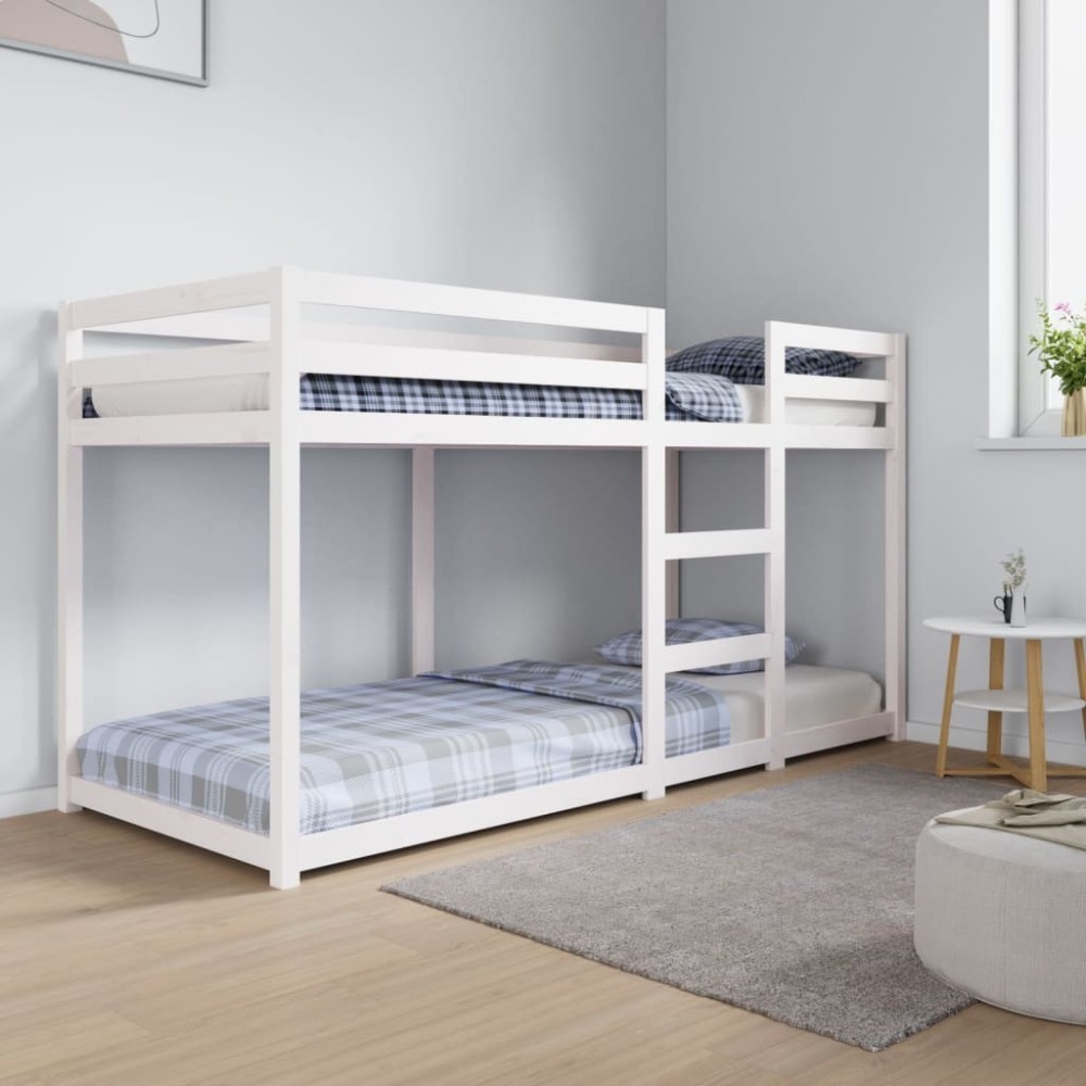 Bunk Bed Black 90x190 cm Solid Wood Pine