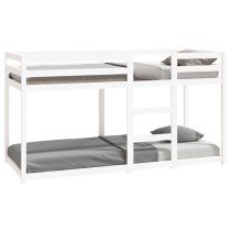 Etagenbett Weiß 75x190 cm Massivholz Kiefer