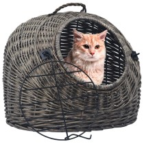 Katzen-Transportkorb 50x42x40 cm Natürliche Weide