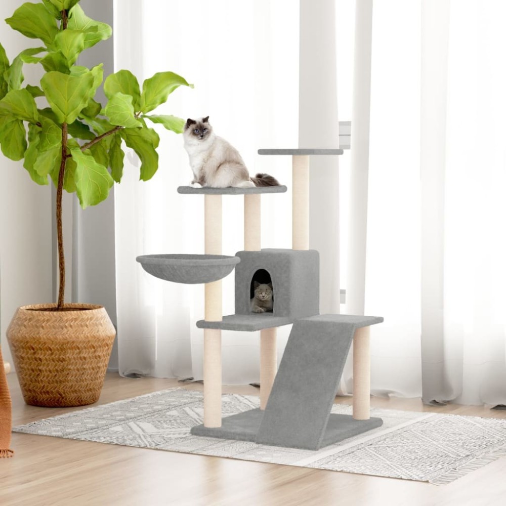 Cat Tree with Sisal Scratching Posts Cream 94 cm