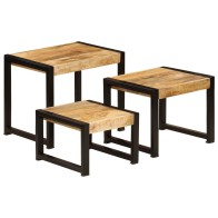 Nesting Tables 3 pcs Solid...