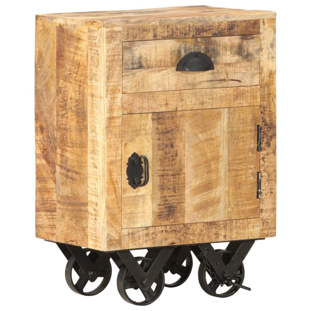 Nachttisch 40x30x57 cm Massivholz Mango