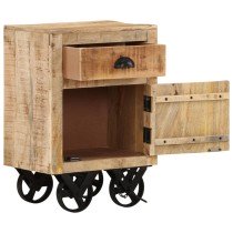 Nachttisch 40x30x57 cm Massivholz Mango