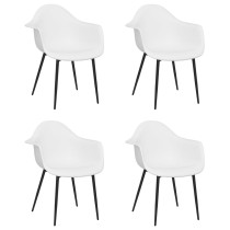 Dining Chairs 4 pcs Grey PP