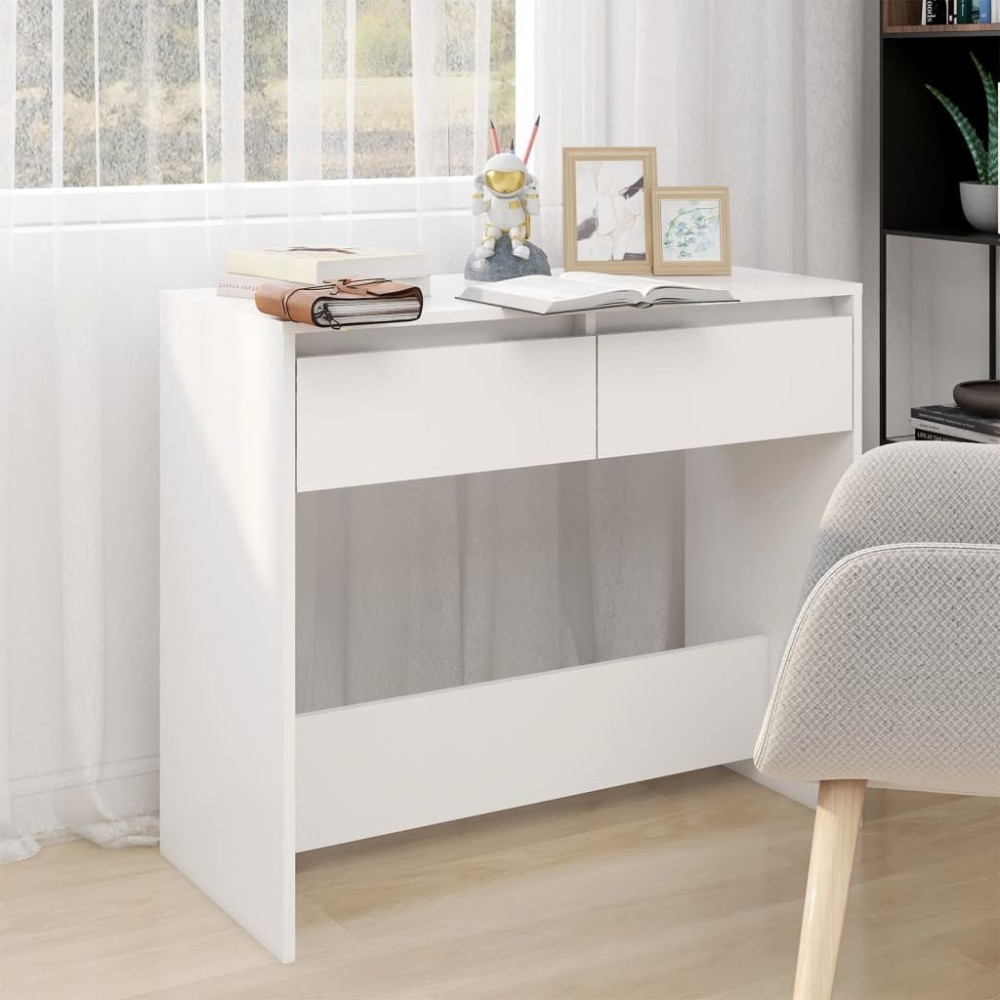 Console Table Smoked Oak 89x41x76.5 cm Engineered Wood